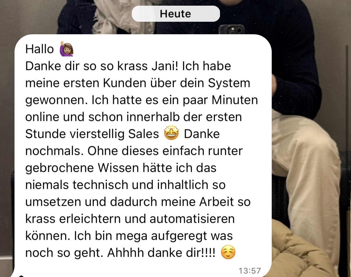 WhatsApp Nachricht von Tahnee Christin